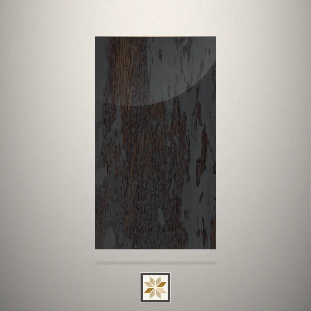 High Gloss Cobalt Wood Rustic Vintage Brown Laminate (8x4 feet,1 mm): LM-19723