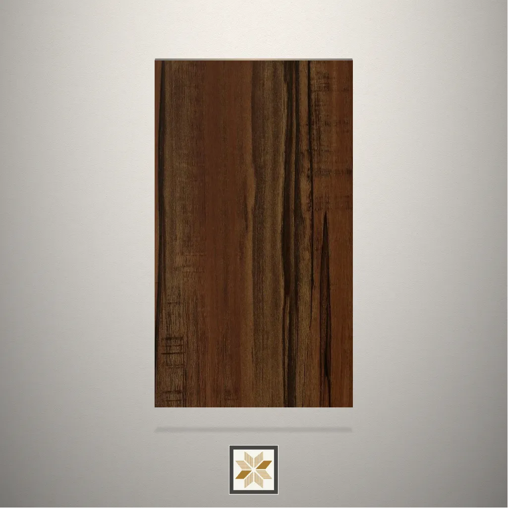High Gloss Emir Sandalwood Wooden Brown Laminate (8x4 feet,0.8 mm): LM-19816