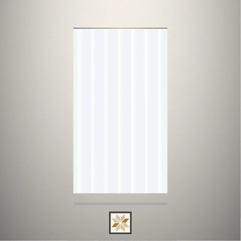 Textured SGE 7 Super Fluted White Laminate (8x4 feet,1 mm): LM-19871