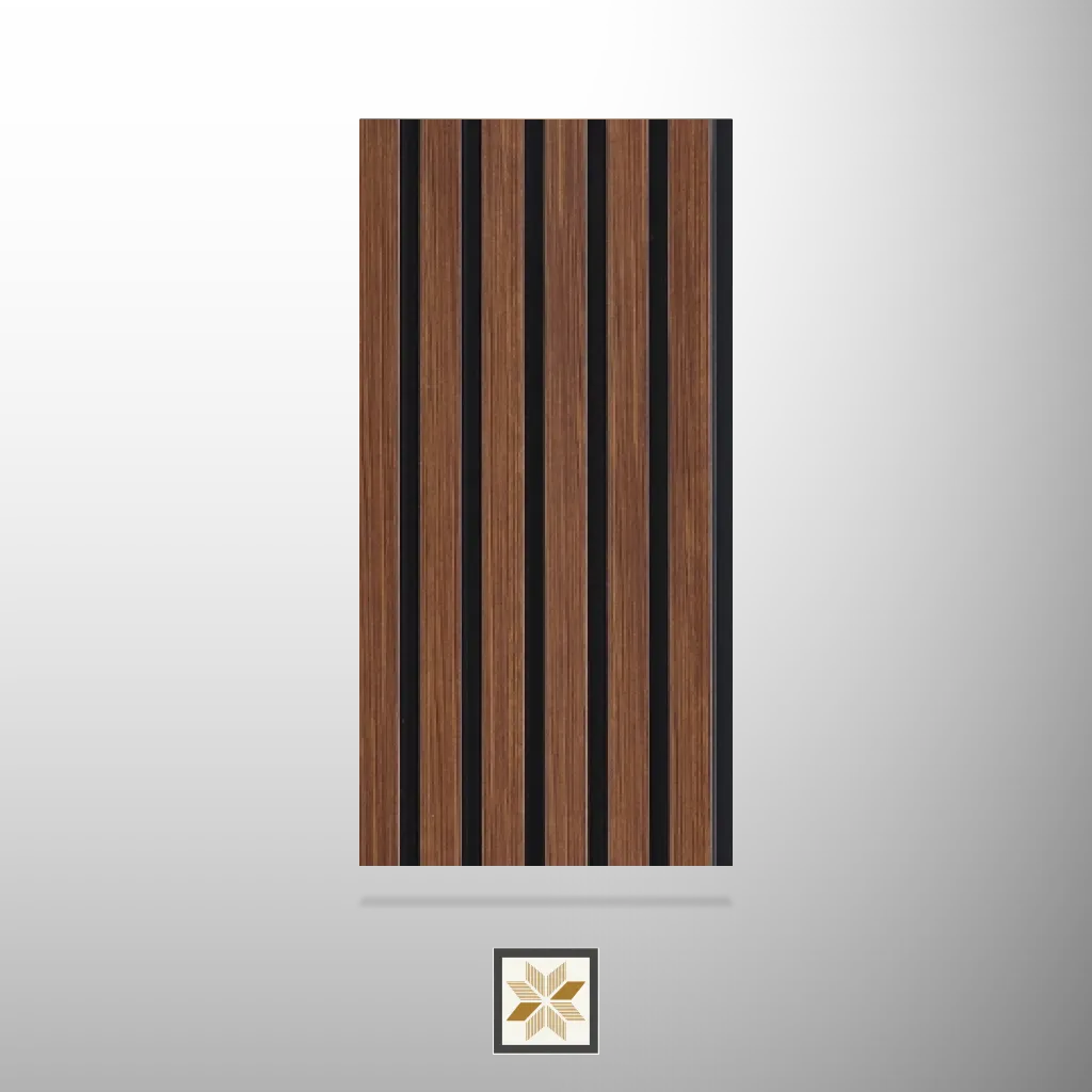 9x0.4 feet | 12 mm Brown Wood louvers (suitable for Bedroom, Living Room, Office, Retail) | LV-19950