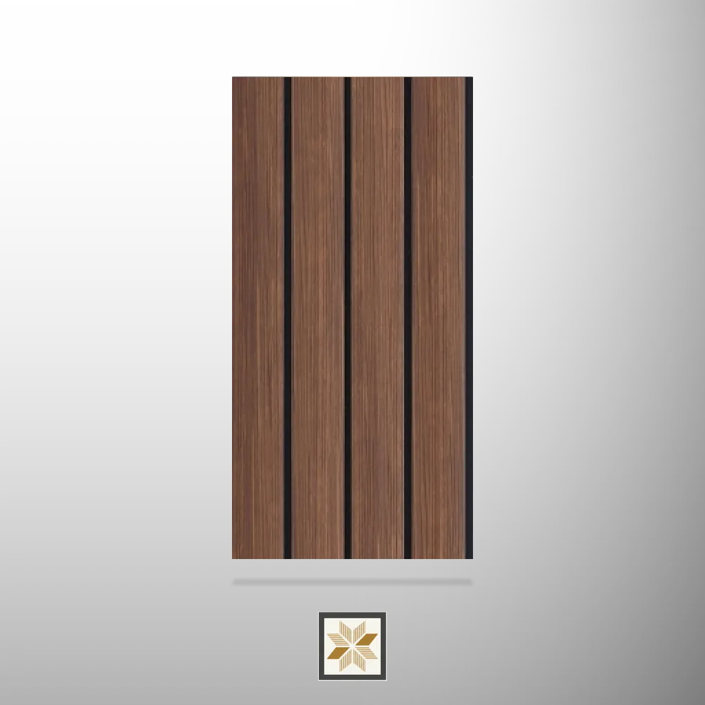 9x0.4 feet | 12 mm Brown Wood louvers (suitable for Bedroom, Living Room, Office, Retail) | LV-19956
