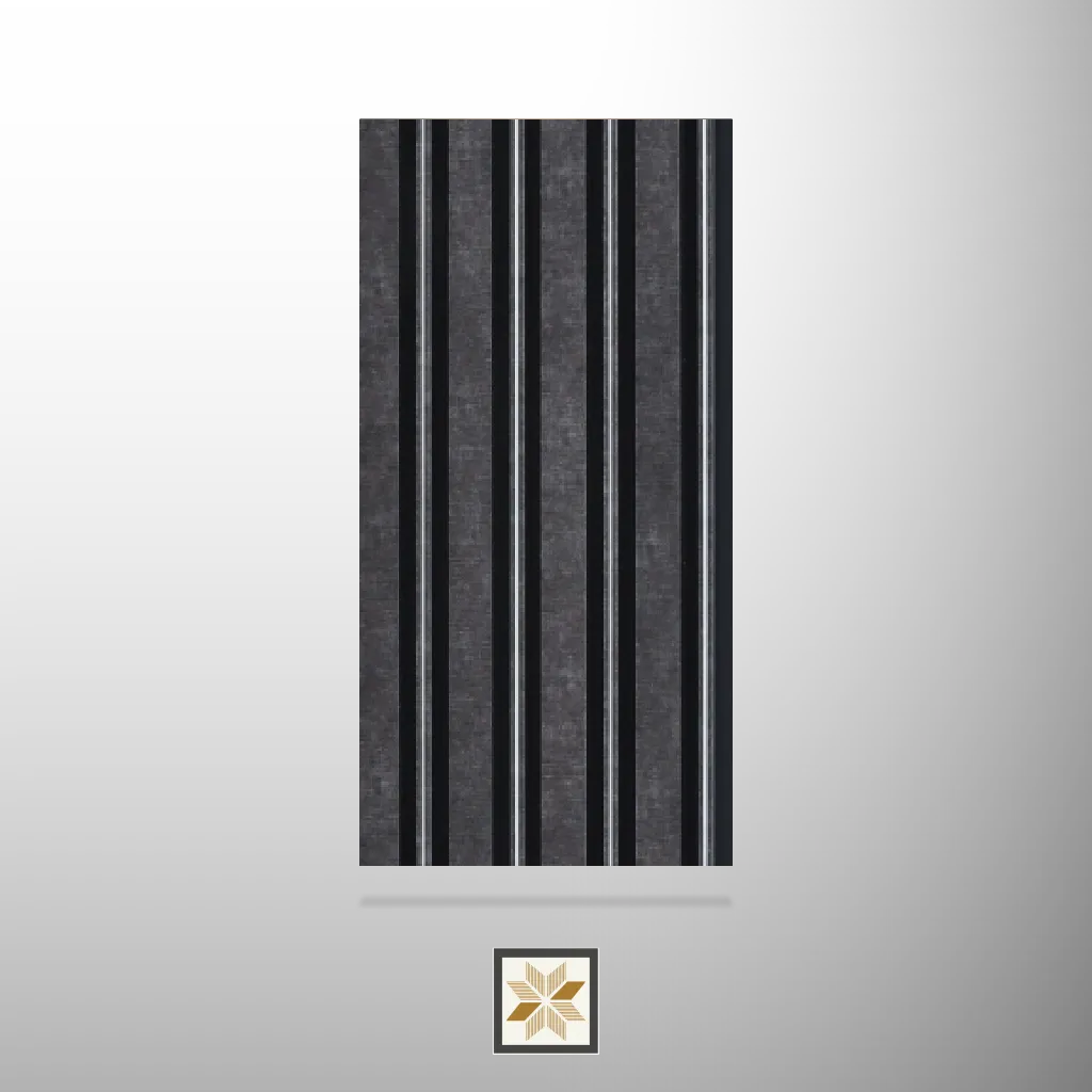 9x0.42 feet | 12 mm Black Stone louvers (suitable for Bedroom, Living Room, Office, Retail) | LV-19966