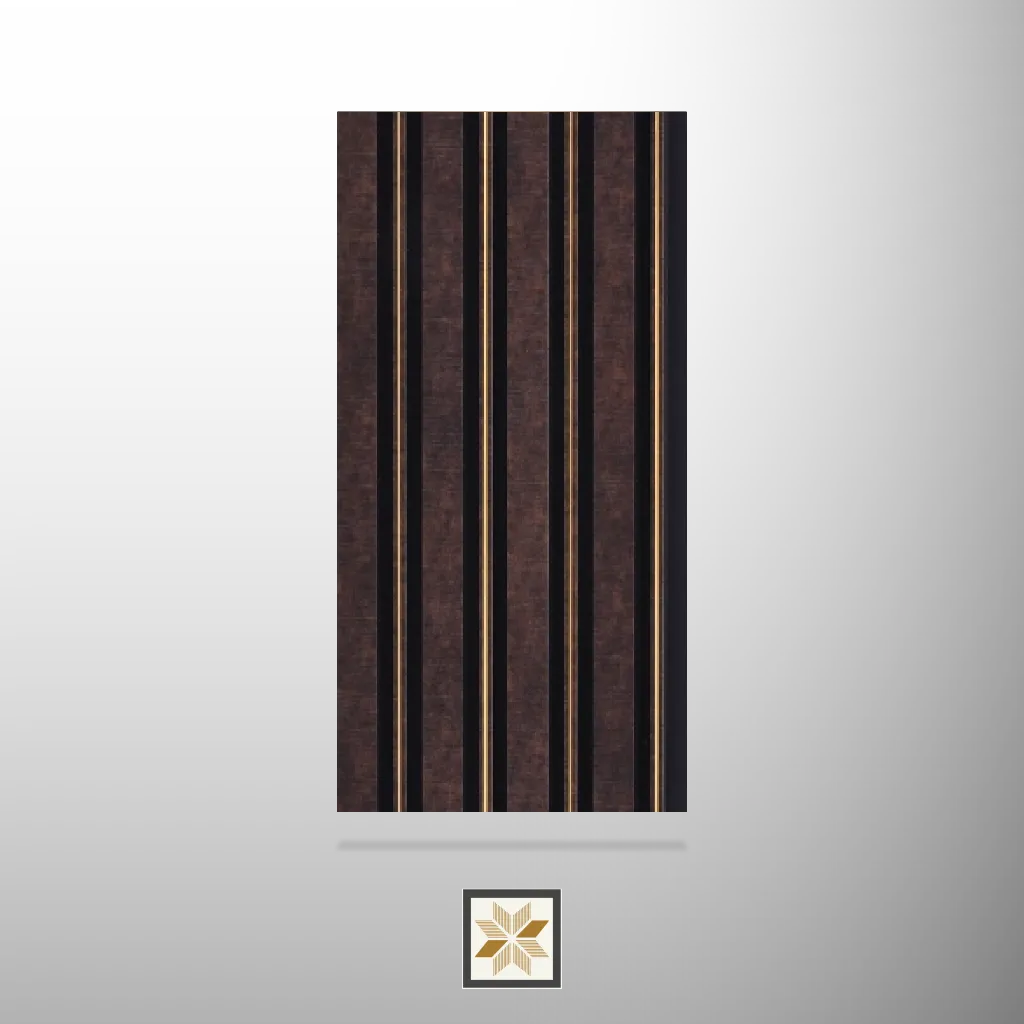 9x0.42 feet | 12 mm Brown Stone louvers (suitable for Bedroom, Living Room, Office, Retail) | LV-19967