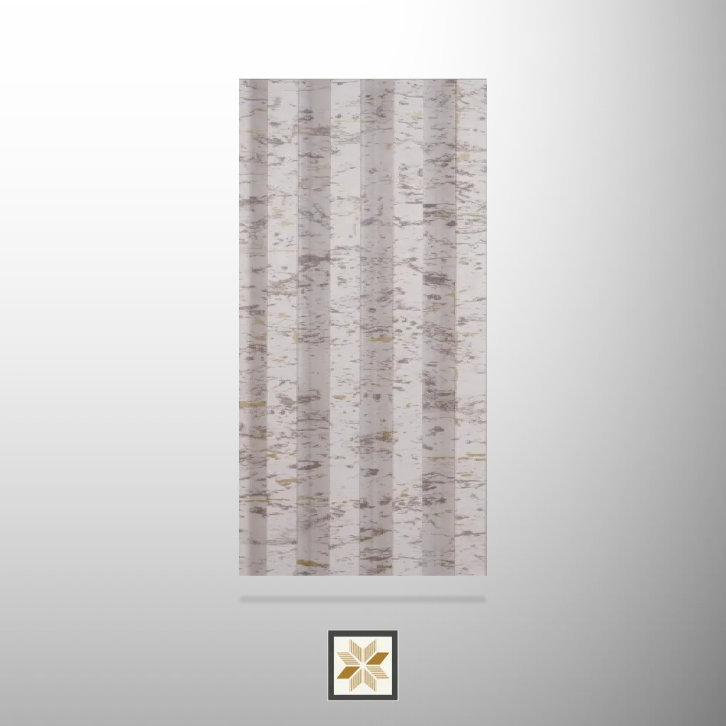 9.5x0.54 feet | 23 mm Beige Metallic louvers (suitable for Bedroom, Hotel, Living Room, Office, Restaurant, TV Cabinet) | LV-20029