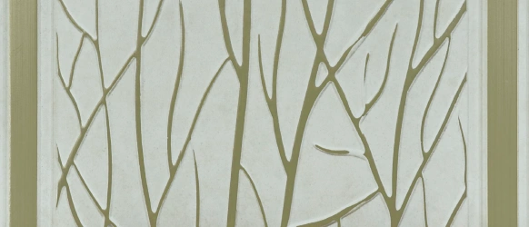 8x1 feet | 8 mm White Patterned louvers (suitable for Bedroom, Feature Wall, Living Room, Office, TV Cabinet) | LV-20118