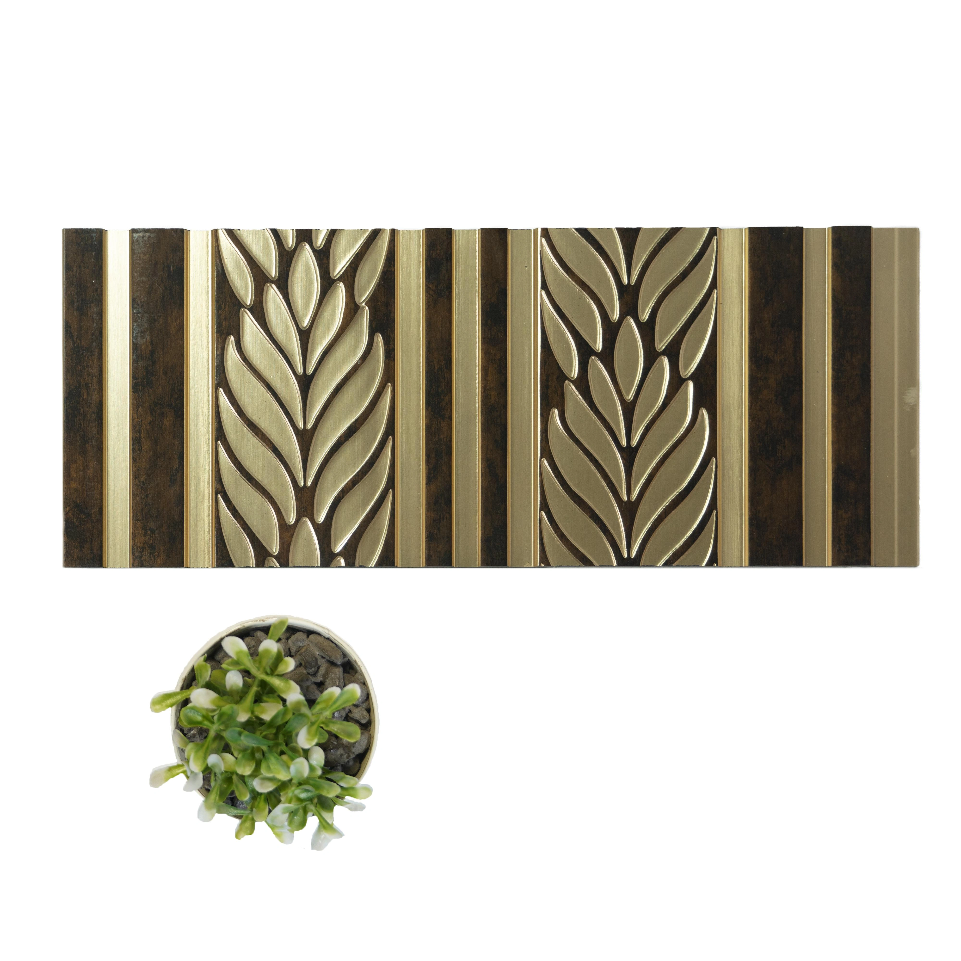 8x1 feet | 8 mm Brown Patterned louvers (suitable for Bedroom, Feature Wall, Living Room, Office, TV Cabinet) | LV-20122