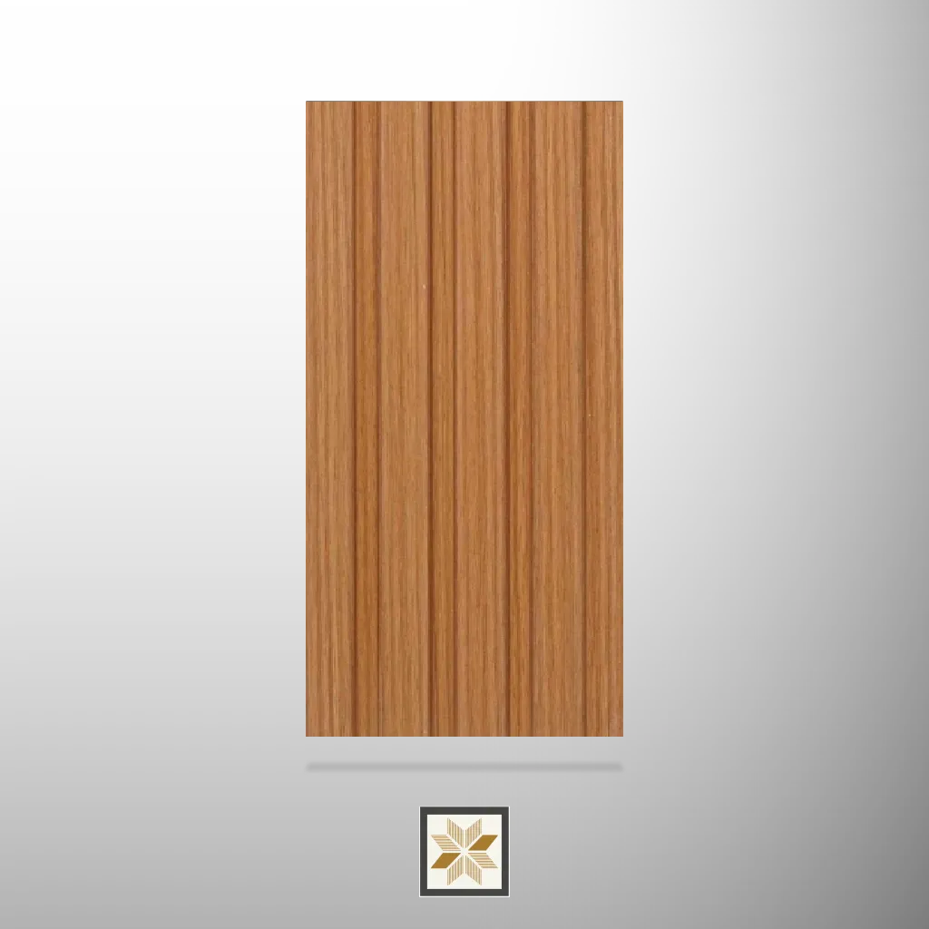 9.5x0.4 feet | 11 mm Brown Wood louvers (suitable for Bedroom, Feature Wall, Living Room, Office) | LV-20137
