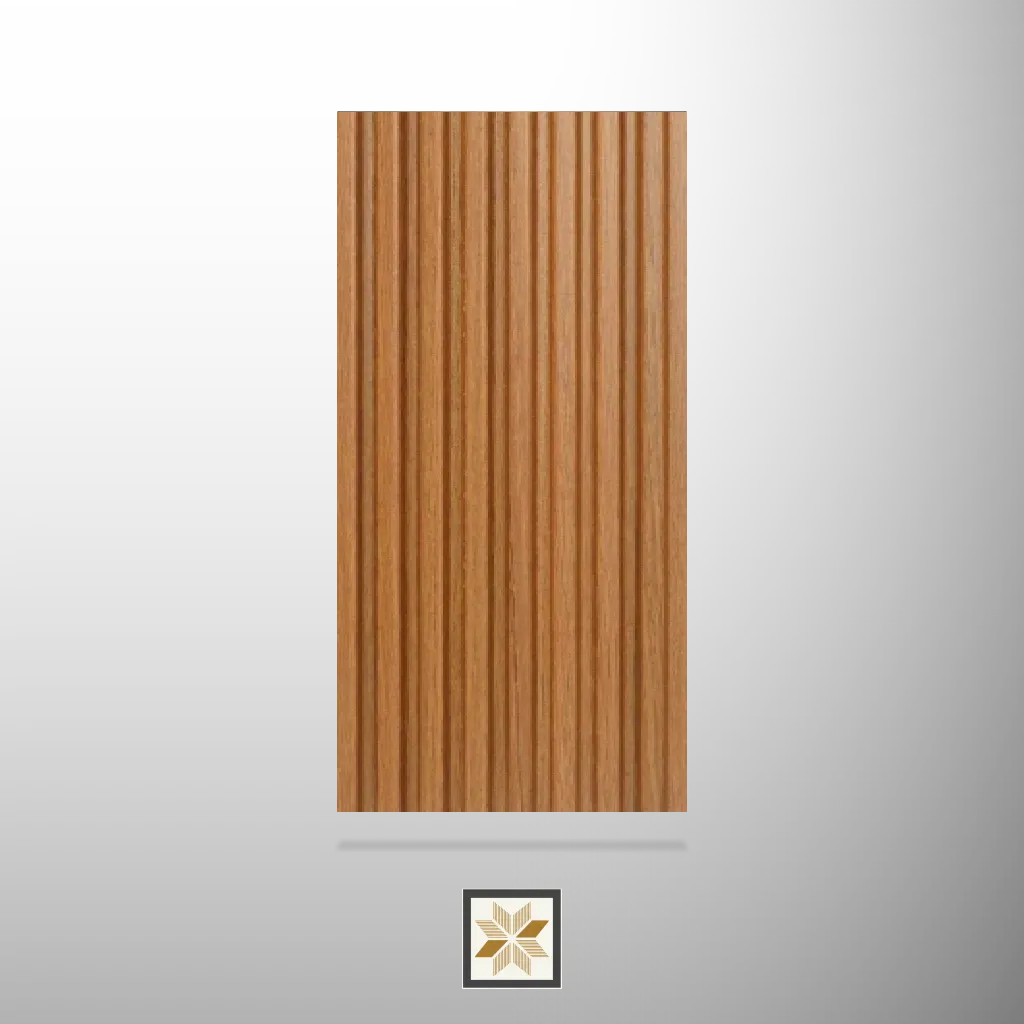 9.5x0.4 feet | 11 mm Brown Wood louvers (suitable for Bedroom, Feature Wall, Living Room, Office) | LV-20179