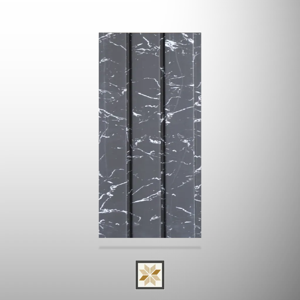 9.5x0.42 feet | 11 mm Grey Marble louvers (suitable for Bedroom, Feature Wall, Hotel, Living Room, Office, Restaurant, TV Cabinet) | LV-20304