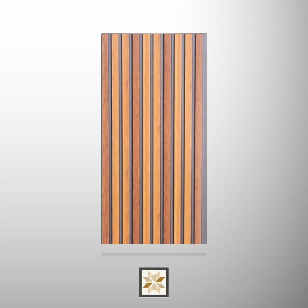 9.5x0.5 feet | 11 mm Brown Wood louvers (suitable for Bedroom, Feature Wall, Hotel, Living Room, Office, Restaurant, TV Cabinet) | LV-20314