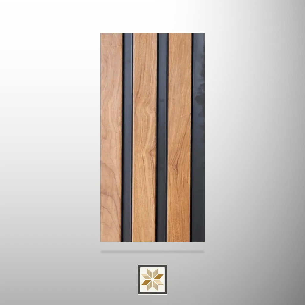9.5x0.42 feet | 11 mm Brown Wood louvers (suitable for Bedroom, Feature Wall, Hotel, Living Room, Office, Restaurant, TV Cabinet) | LV-20315