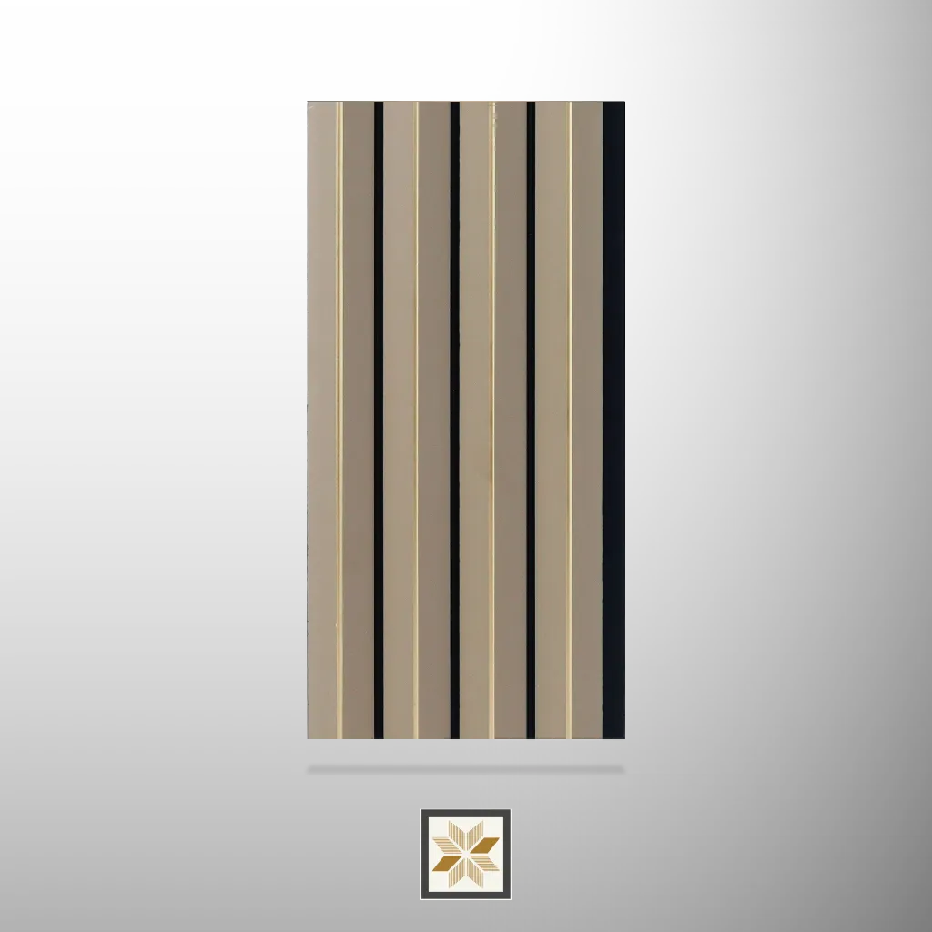 8x0.39 feet | 12 mm Beige louvers (suitable for Bedroom, Feature Wall, Living Room, Office) | LV-20328