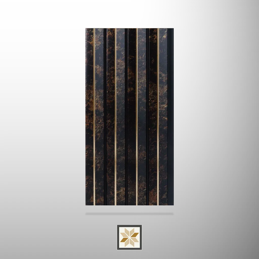 8x0.39 feet | 12 mm Wenge Marble louvers (suitable for Bedroom, Feature Wall, Living Room, Office) | LV-20339