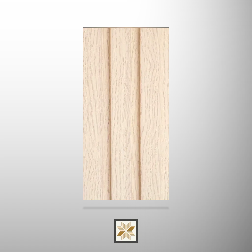 9.5x0.42 feet | 11 mm Beige Wood louvers (suitable for Bedroom, Feature Wall, Hotel, Living Room, Office, Restaurant, TV Cabinet) | LV-20343