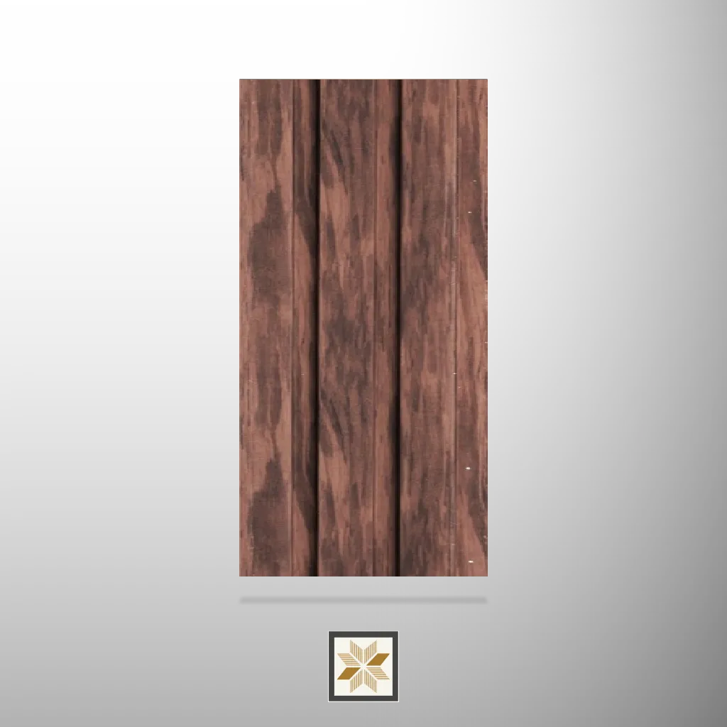 9.5x0.42 feet | 11 mm Brown Wood louvers (suitable for Bedroom, Feature Wall, Hotel, Living Room, Office, Restaurant, TV Cabinet) | LV-20350