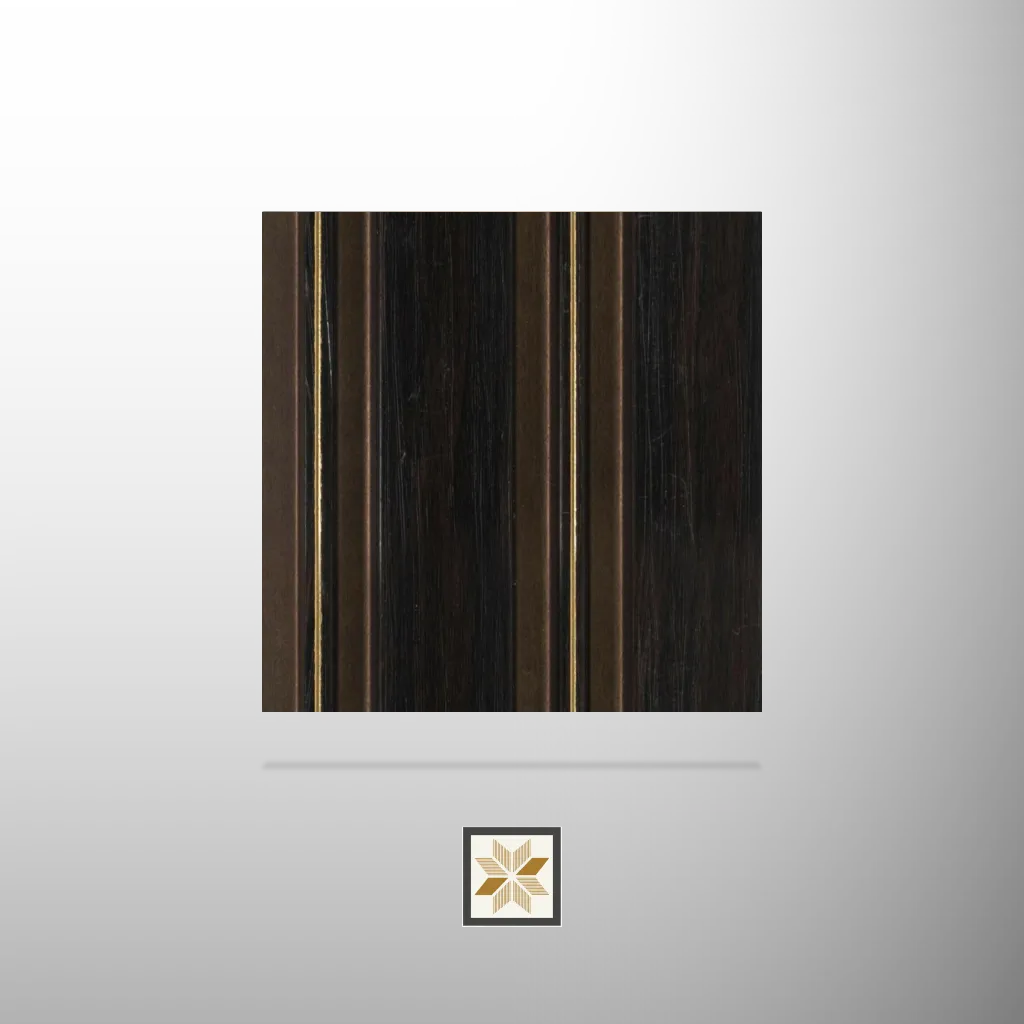 9.5x0.41 feet | 12 mm Brown Wood louvers (suitable for Bedroom, Hotel, Living Room, Office, Restaurant, TV Cabinet) | LV-20369