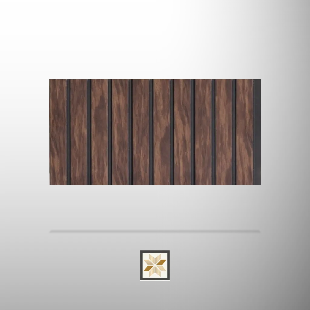 8x1 feet | 8 mm Reddish Brown Wood louvers (suitable for Bedroom, Hotel, Kitchen, Living Room, Office, Restaurant, TV Cabinet, Wardrobe) | LV-20469-L