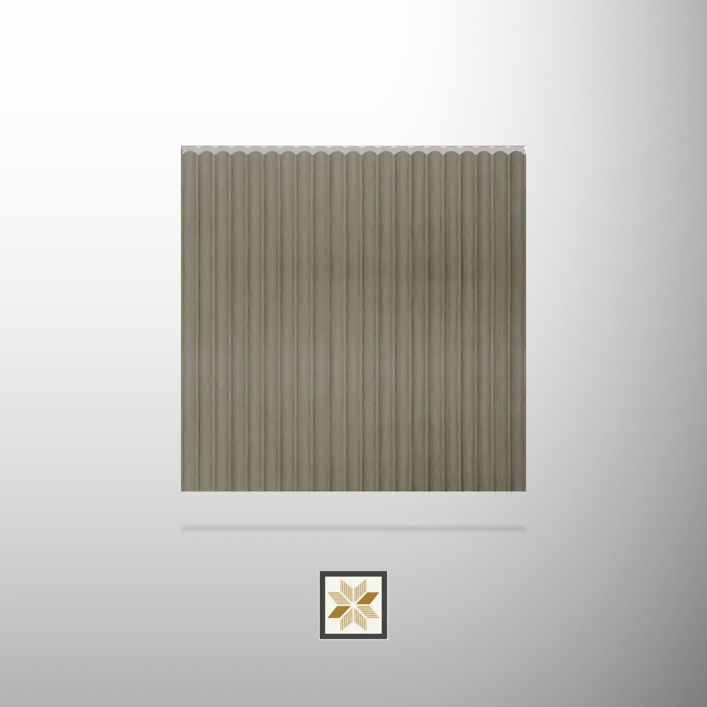 9.5x1 feet | 7 mm Sage Green Wood louvers (suitable for Bedroom, Hotel, Kitchen, Living Room, Office, Restaurant, TV Cabinet, Wardrobe) | LV-20578-O