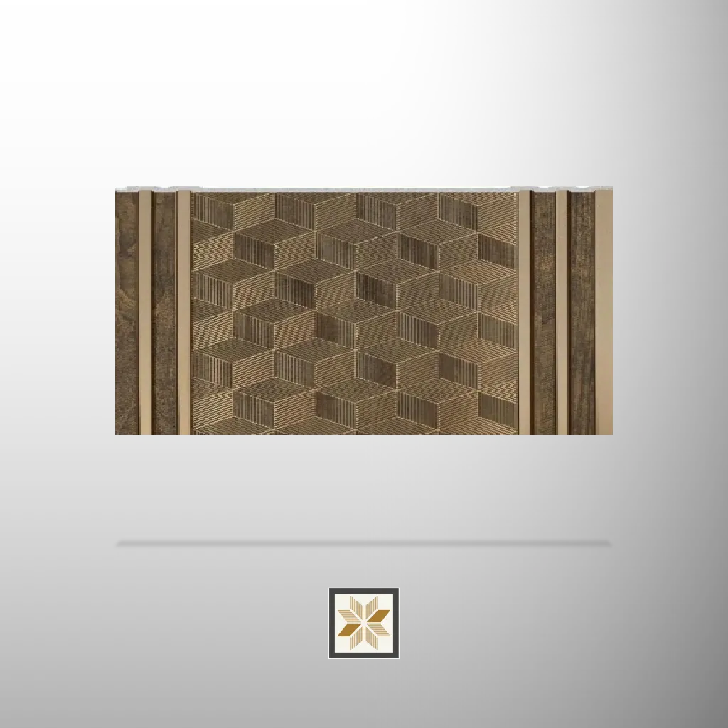 8x1 feet | 7 mm Coffee Brown Patterned louvers (suitable for Bedroom, Hotel, Kitchen, Living Room, Office, Restaurant, TV Cabinet, Wardrobe) | LV-20574-B