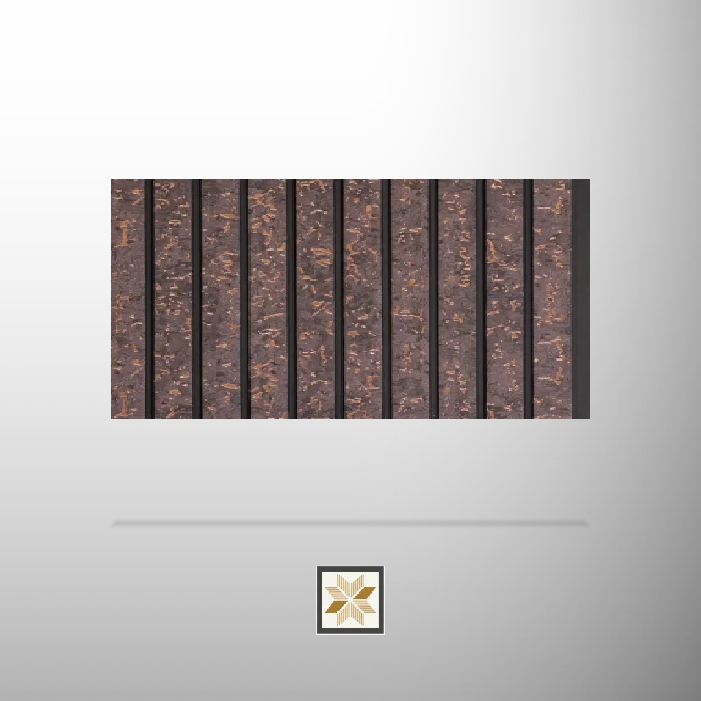 8x1 feet | 8 mm Copper Brown Metallic louvers (suitable for Bedroom, Hotel, Kitchen, Living Room, Office, Restaurant, TV Cabinet, Wardrobe) | LV-20469-D