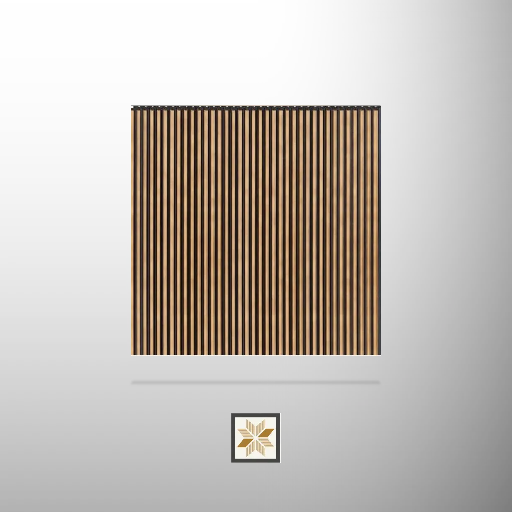 8x1 feet | 6 mm Golden Ebony louvers (suitable for Bedroom, Hotel, Kitchen, Living Room, Office, Restaurant, TV Cabinet, Wardrobe) | LV-20555-D