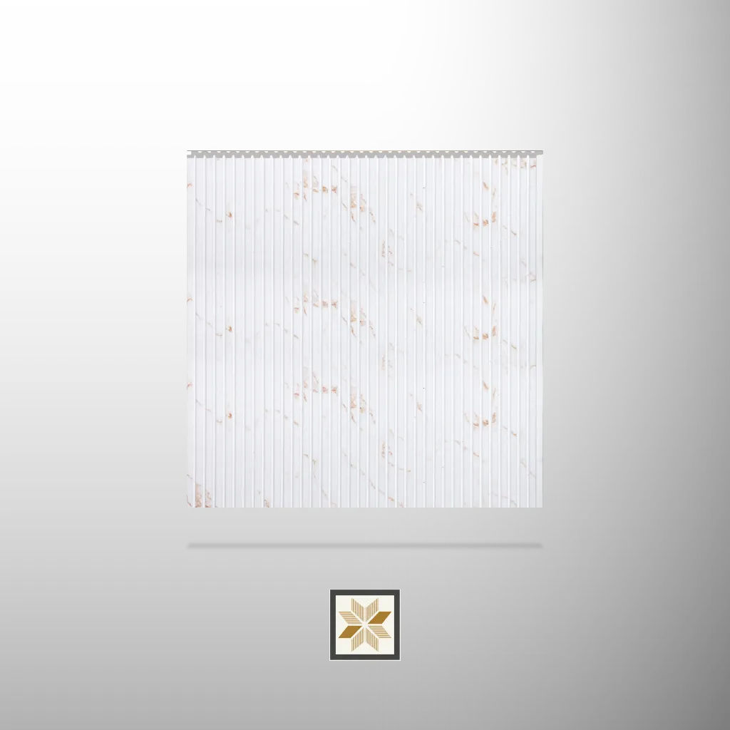 8x1 feet | 6 mm White Veined Marble louvers (suitable for Bedroom, Hotel, Kitchen, Living Room, Office, Restaurant, TV Cabinet, Wardrobe) | LV-20556-J