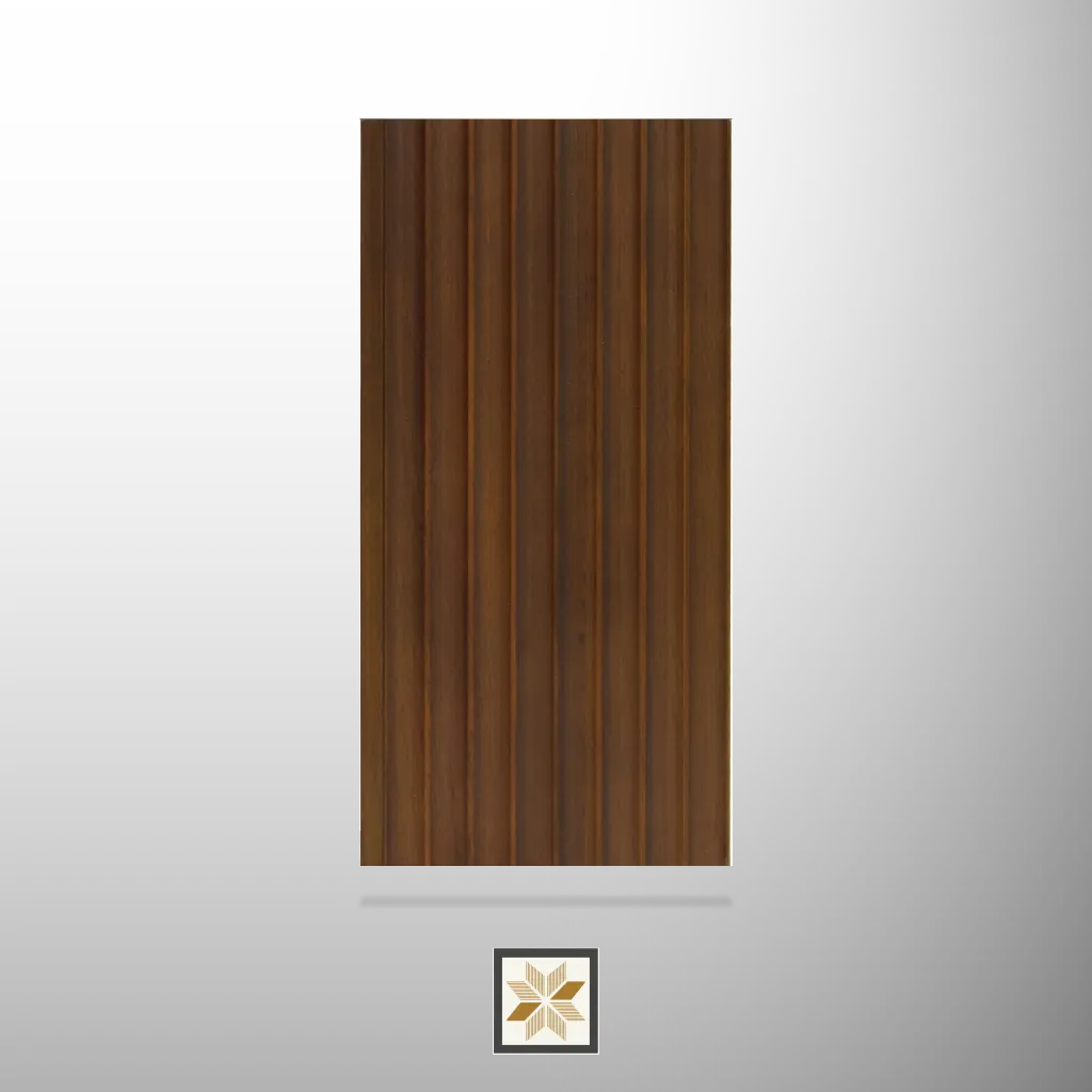 9.35x0.41 feet | 4.5 mm Teak Brown louvers (suitable for Bedroom, Hotel, Kitchen, Living Room, Office, Restaurant, TV Cabinet, Wardrobe) | LV-20557-G