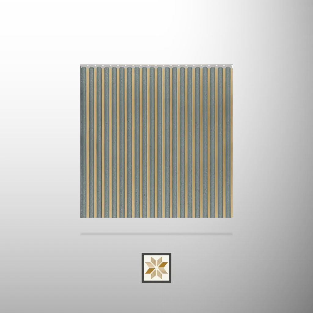 9.5x1 feet | 7 mm Teal Gold Patterned louvers (suitable for Bedroom, Hotel, Kitchen, Living Room, Office, Restaurant, TV Cabinet, Wardrobe) | LV-20581-O