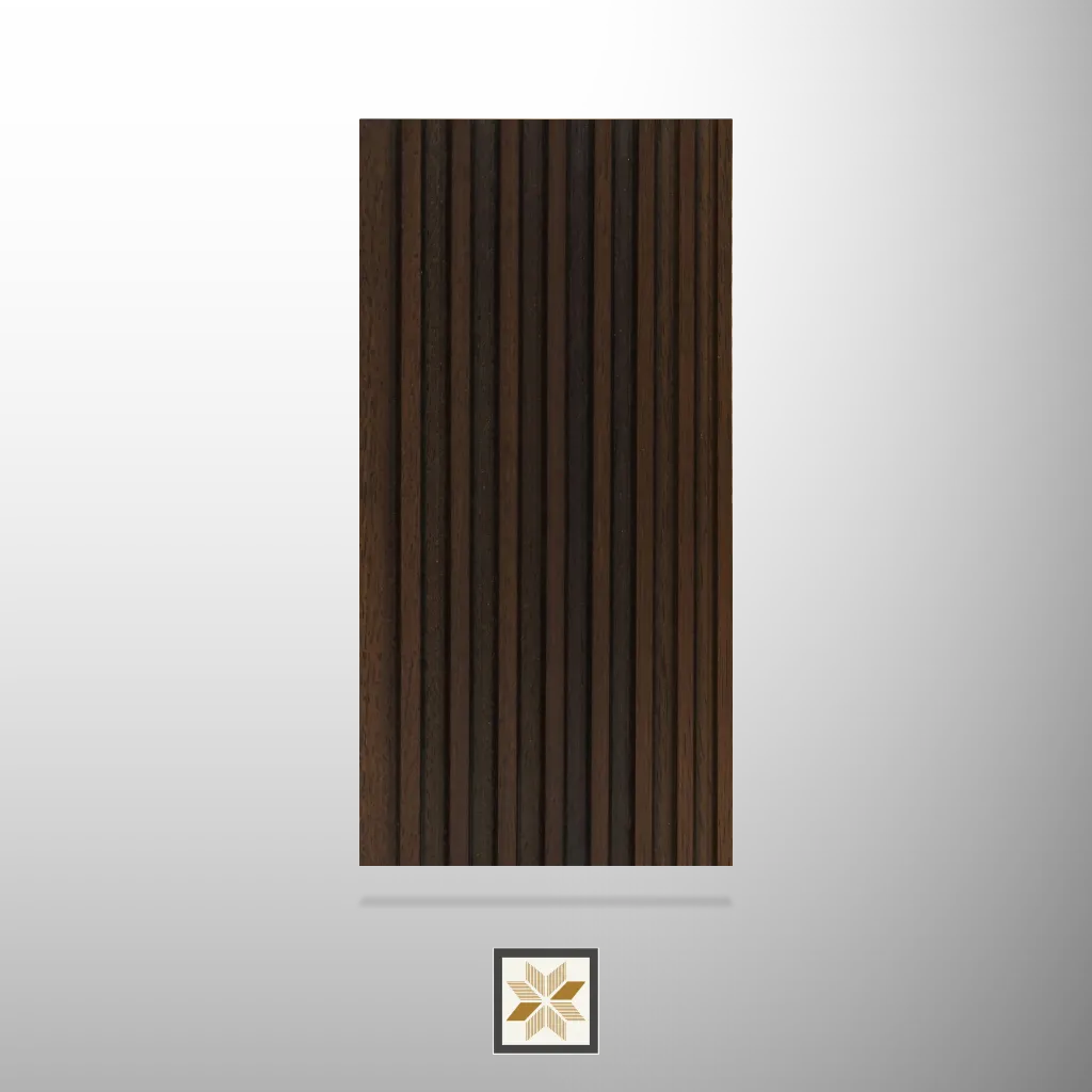 9.35x0.41 feet | 4.5 mm Espresso Brown Wood louvers (suitable for Bedroom, Hotel, Kitchen, Living Room, Office, Restaurant, TV Cabinet, Wardrobe) | LV-20508-D