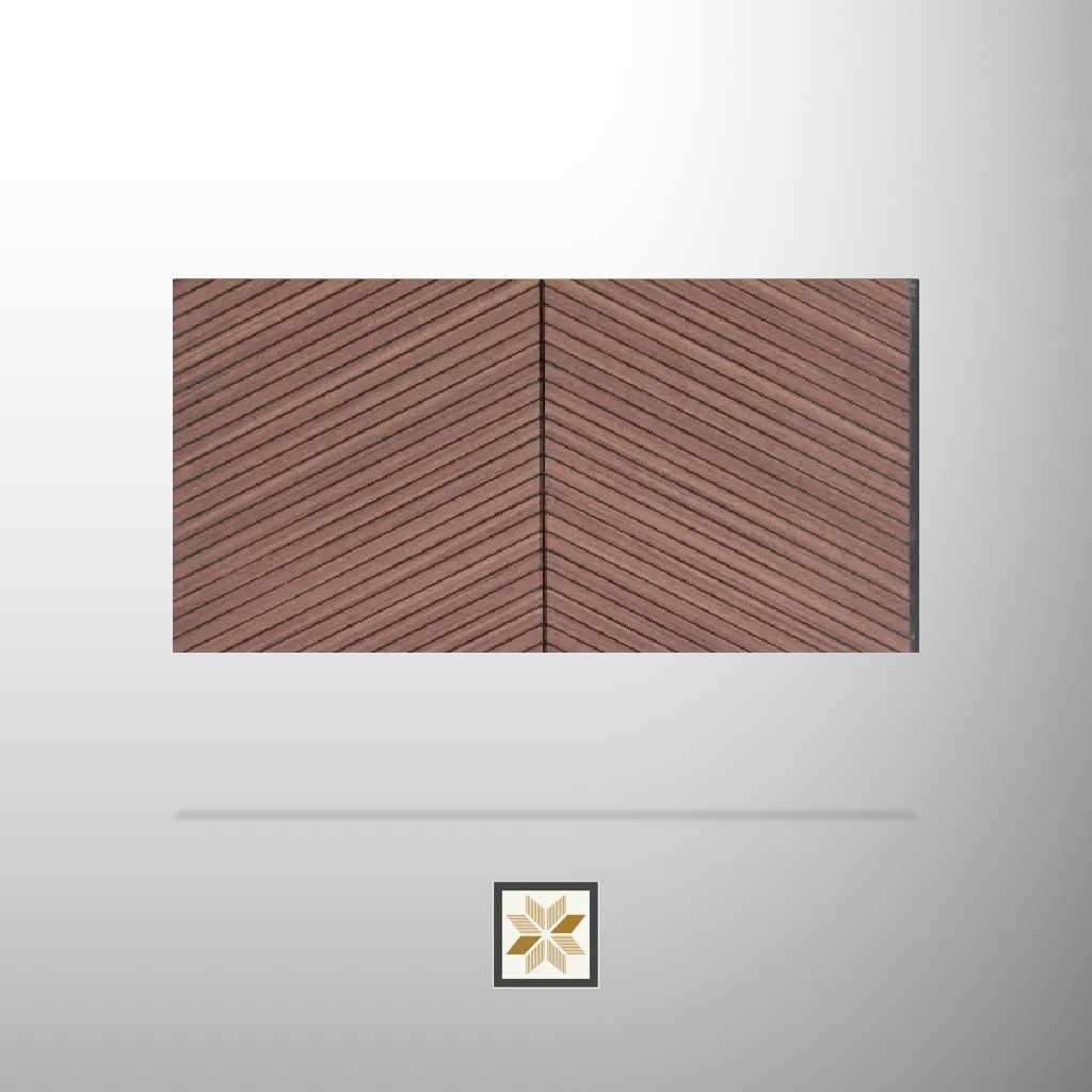 9.5x1 feet | 5 mm Rustic Chevron Wood louvers (suitable for Bedroom, Hotel, Kitchen, Living Room, Office, Restaurant, TV Cabinet, Wardrobe) | LV-20582-K