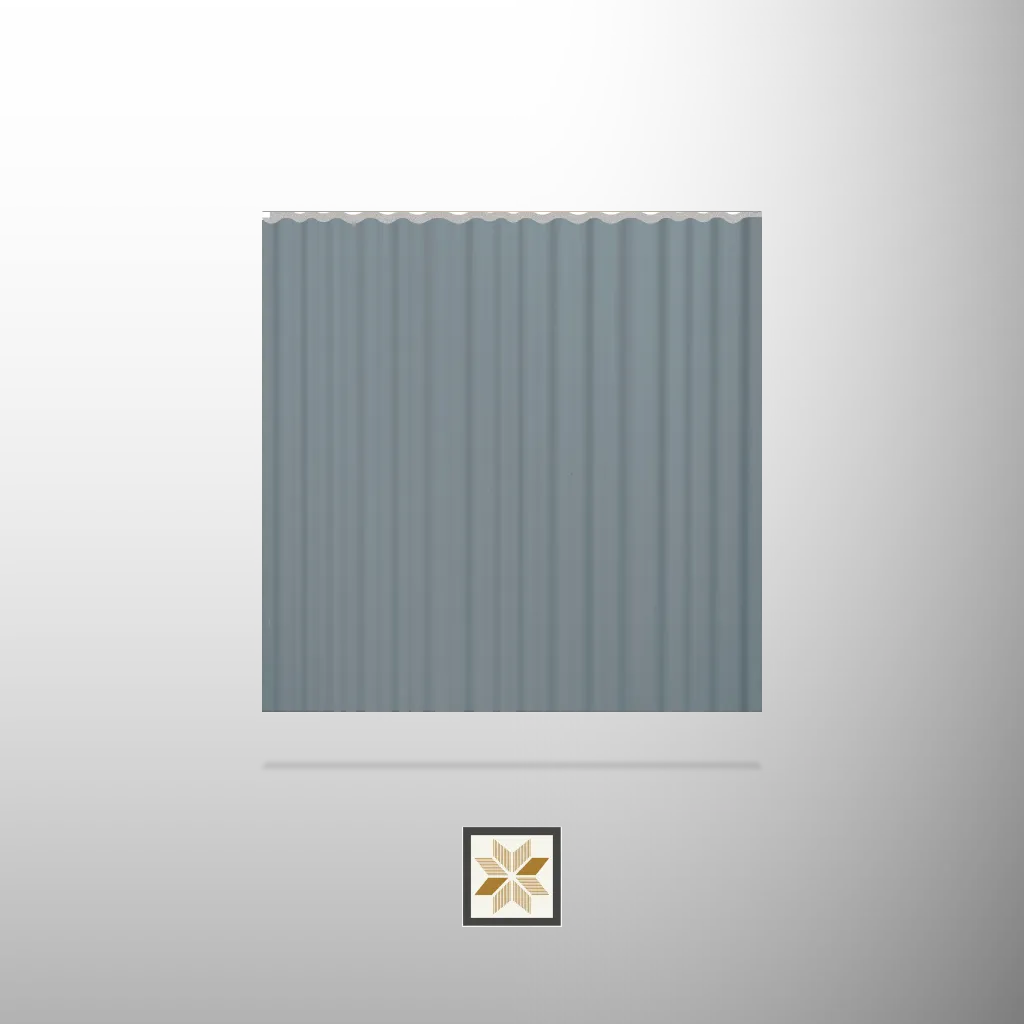 9.5x1 feet | 7 mm Grey Ribbed louvers (suitable for Bedroom, Hotel, Kitchen, Living Room, Office, Restaurant, TV Cabinet, Wardrobe) | LV-20570-E