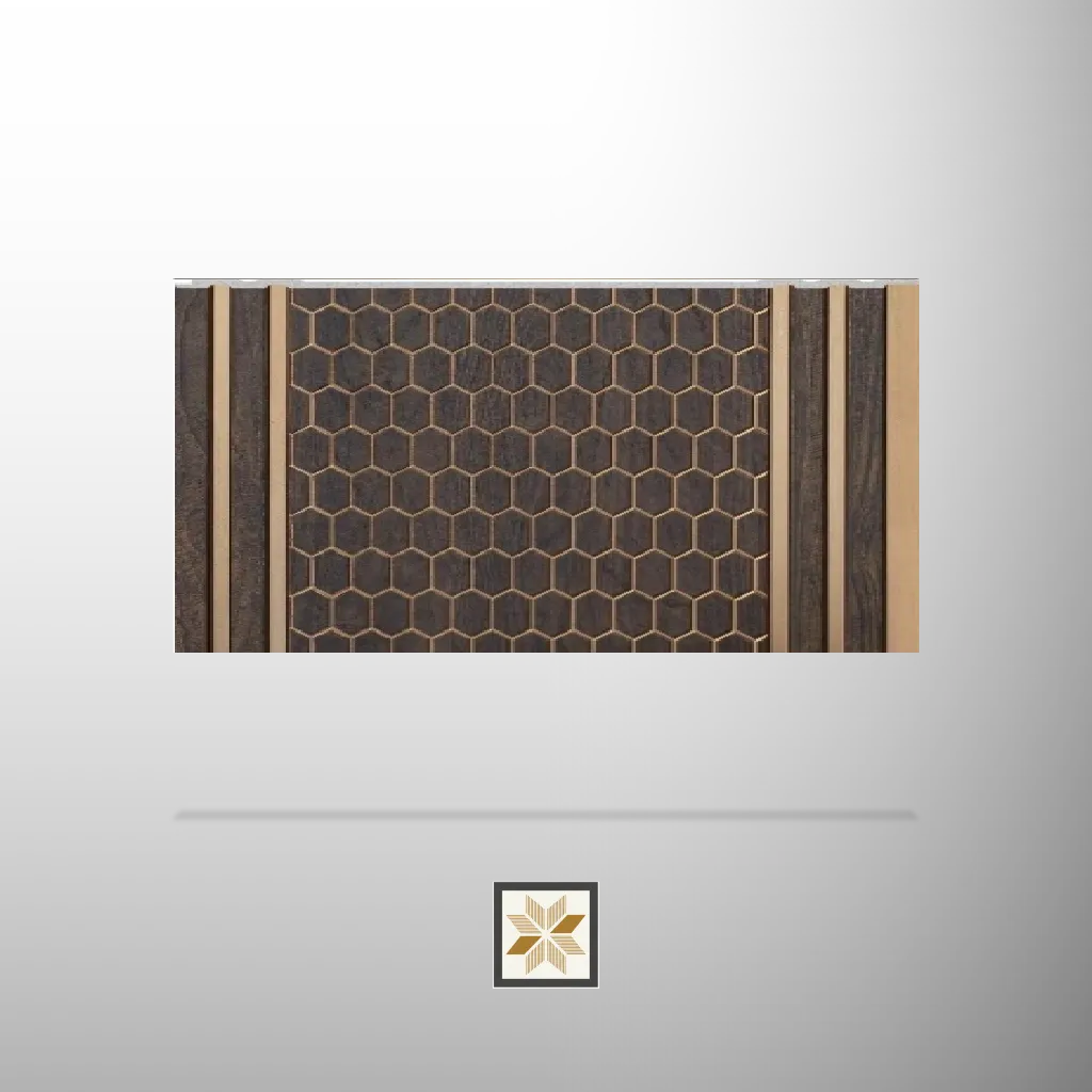 9.5x1 feet | 7 mm Dark Brown Patterned louvers (suitable for Bedroom, Hotel, Kitchen, Living Room, Office, Restaurant, TV Cabinet, Wardrobe) | LV-20535-E