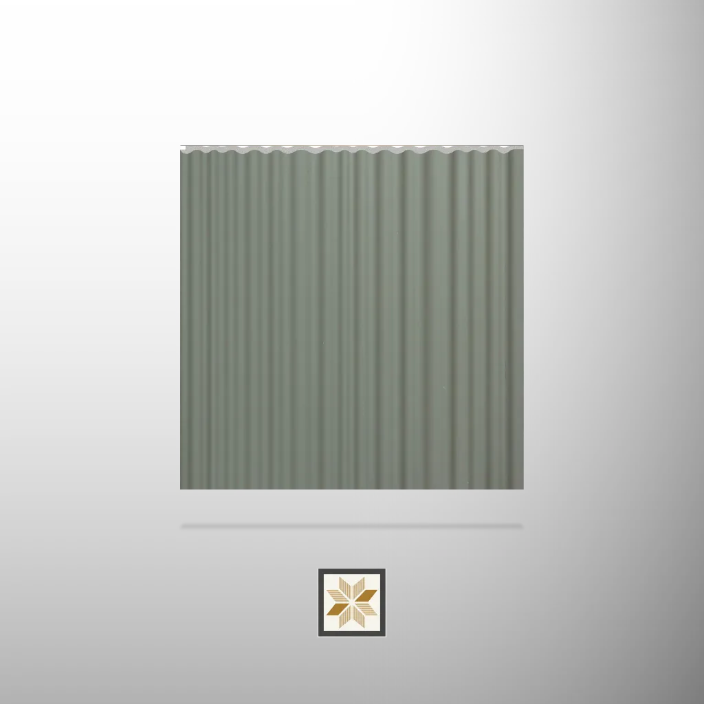 9.5x1 feet | 7 mm Olive Ribbed louvers (suitable for Bedroom, Hotel, Kitchen, Living Room, Office, Restaurant, TV Cabinet, Wardrobe) | LV-20570-G