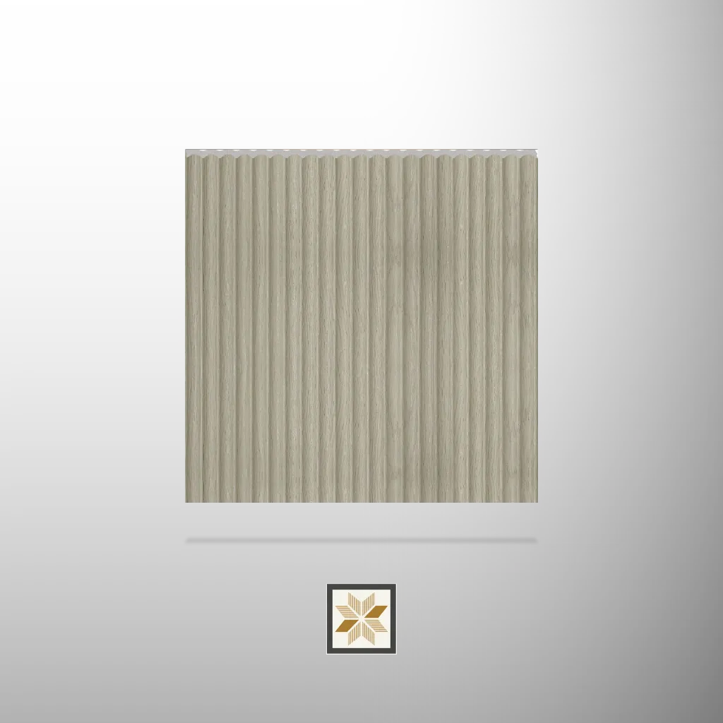 8x1 feet | 7 mm Pebble Grey Wood louvers (suitable for Bedroom, Hotel, Kitchen, Living Room, Office, Restaurant, TV Cabinet, Wardrobe) | LV-20578-L