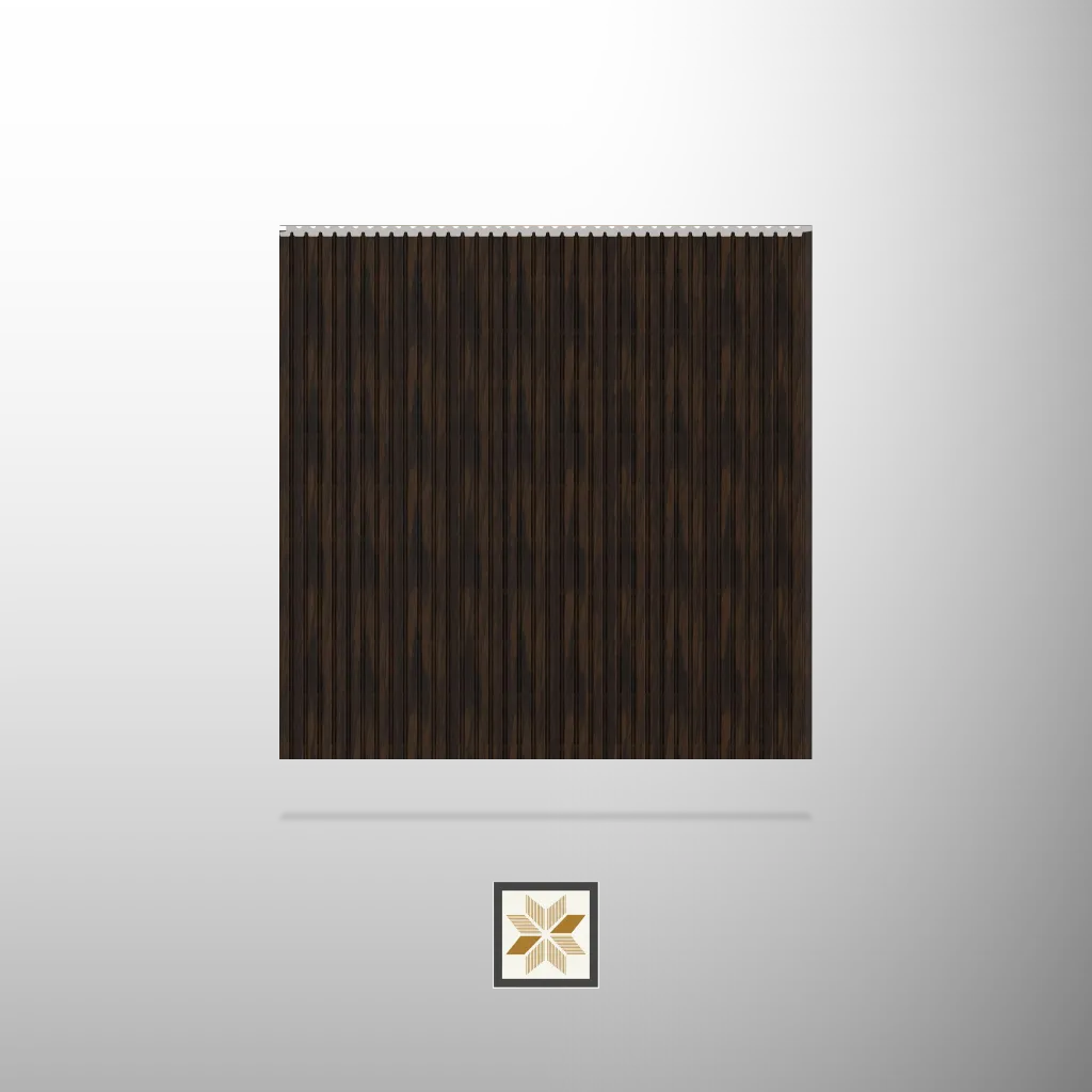 9.5x1 feet | 6 mm Dark Walnut Wood louvers (suitable for Bedroom, Hotel, Kitchen, Living Room, Office, Restaurant, TV Cabinet, Wardrobe) | LV-20556-E