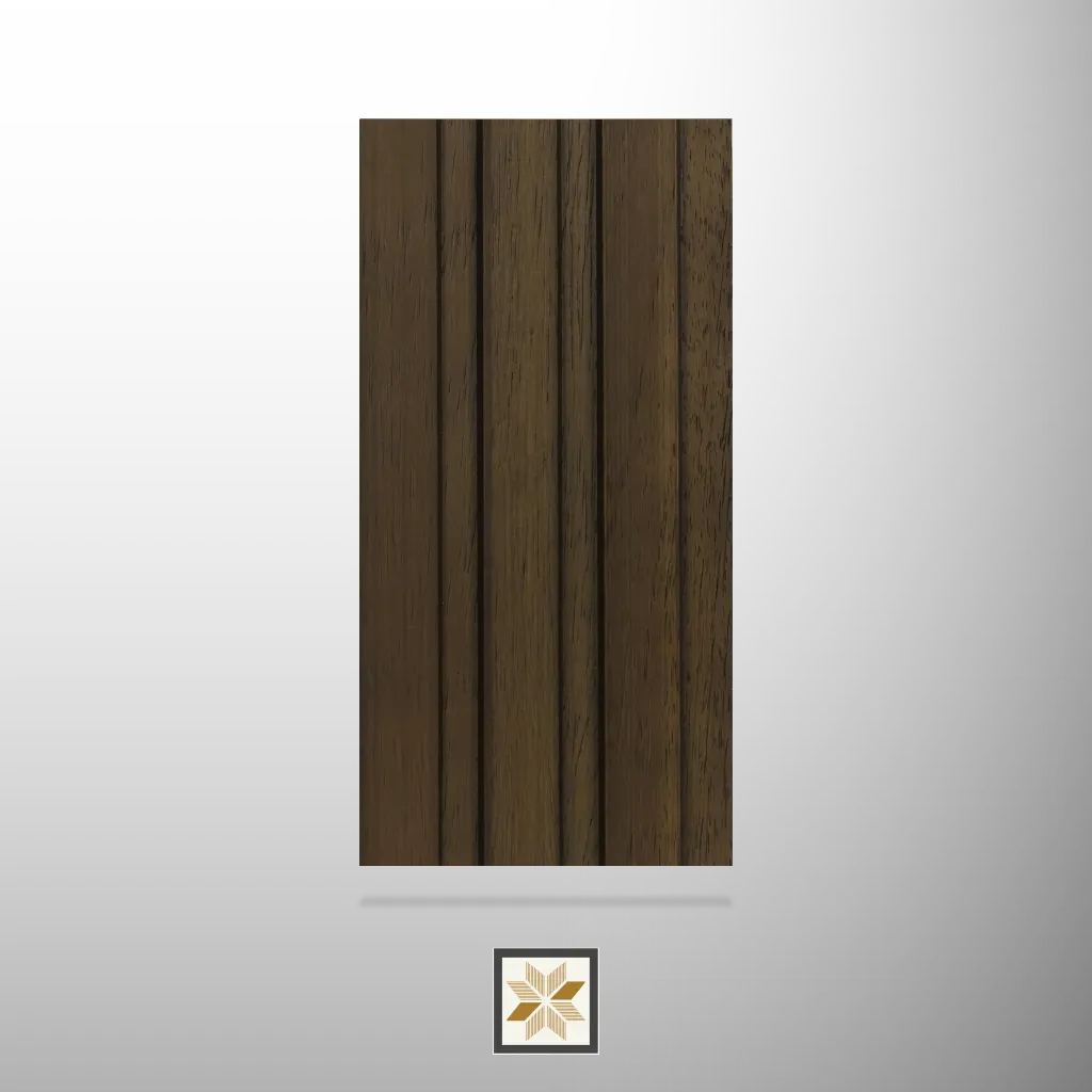 9.35x0.41 feet | 4.5 mm Chestnut Brown Wood louvers (suitable for Bedroom, Hotel, Kitchen, Living Room, Office, Restaurant, TV Cabinet, Wardrobe) | LV-20571-C