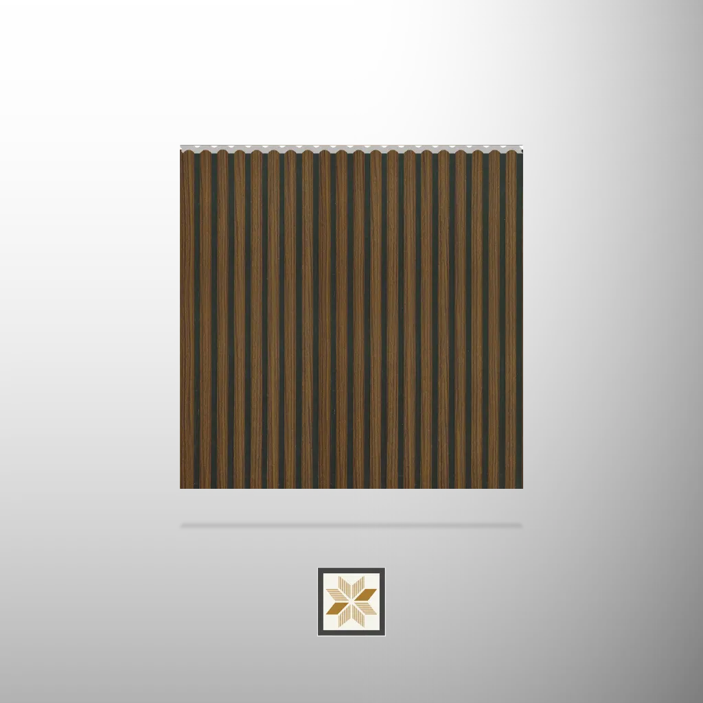 8x1 feet | 7 mm Ebony Walnut Wood louvers (suitable for Bedroom, Hotel, Kitchen, Living Room, Office, Restaurant, TV Cabinet, Wardrobe) | LV-20581-B