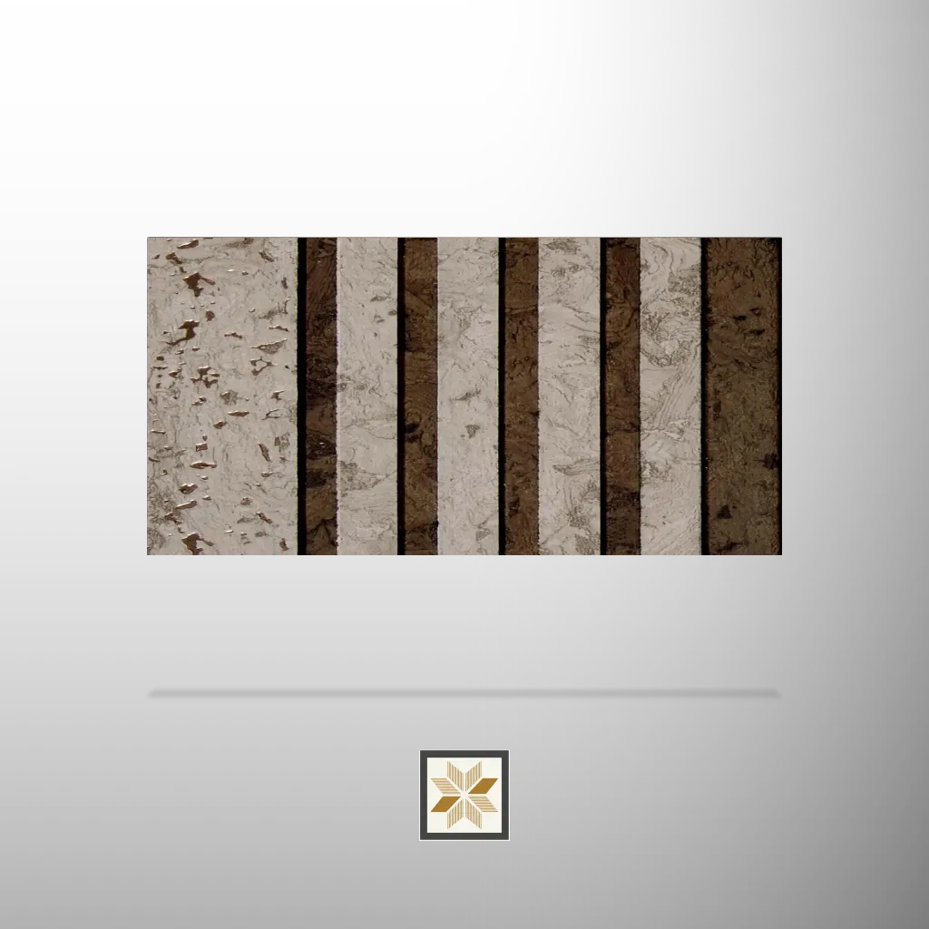 8x0.41 feet | 12 mm Brown Patterned louvers (suitable for Ceiling, Hotel, Office, Retail) | LV-20619