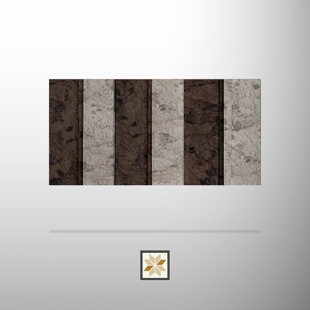 8x0.41 feet | 12 mm Brown Patterned louvers (suitable for Ceiling, Hotel, Office, Retail) | LV-20626