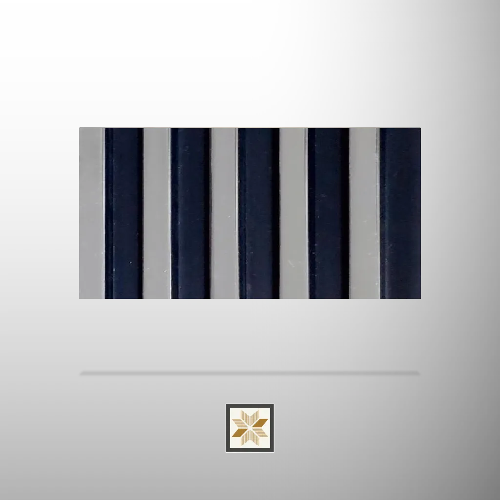 8x0.41 feet | 12 mm Black Metallic louvers (suitable for Ceiling, Hotel, Office, Retail) | LV-20678