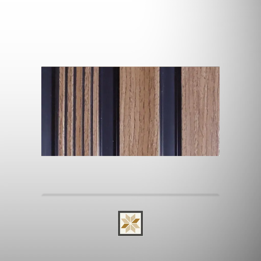 8x0.41 feet | 12 mm Brown Wood louvers (suitable for Ceiling, Hotel, Office, Retail) | LV-20686