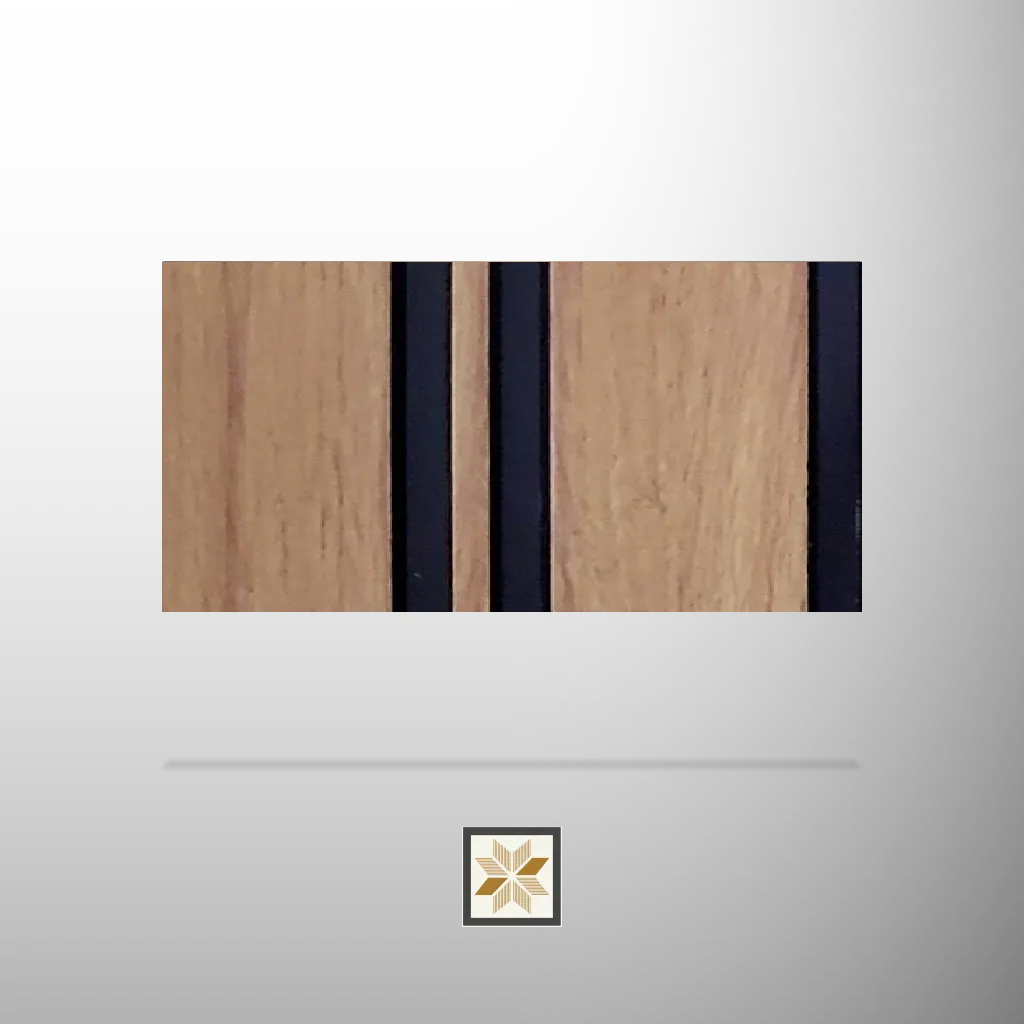 8x0.41 feet | 12 mm Brown Wood louvers (suitable for Ceiling, Hotel, Office, Retail) | LV-20687