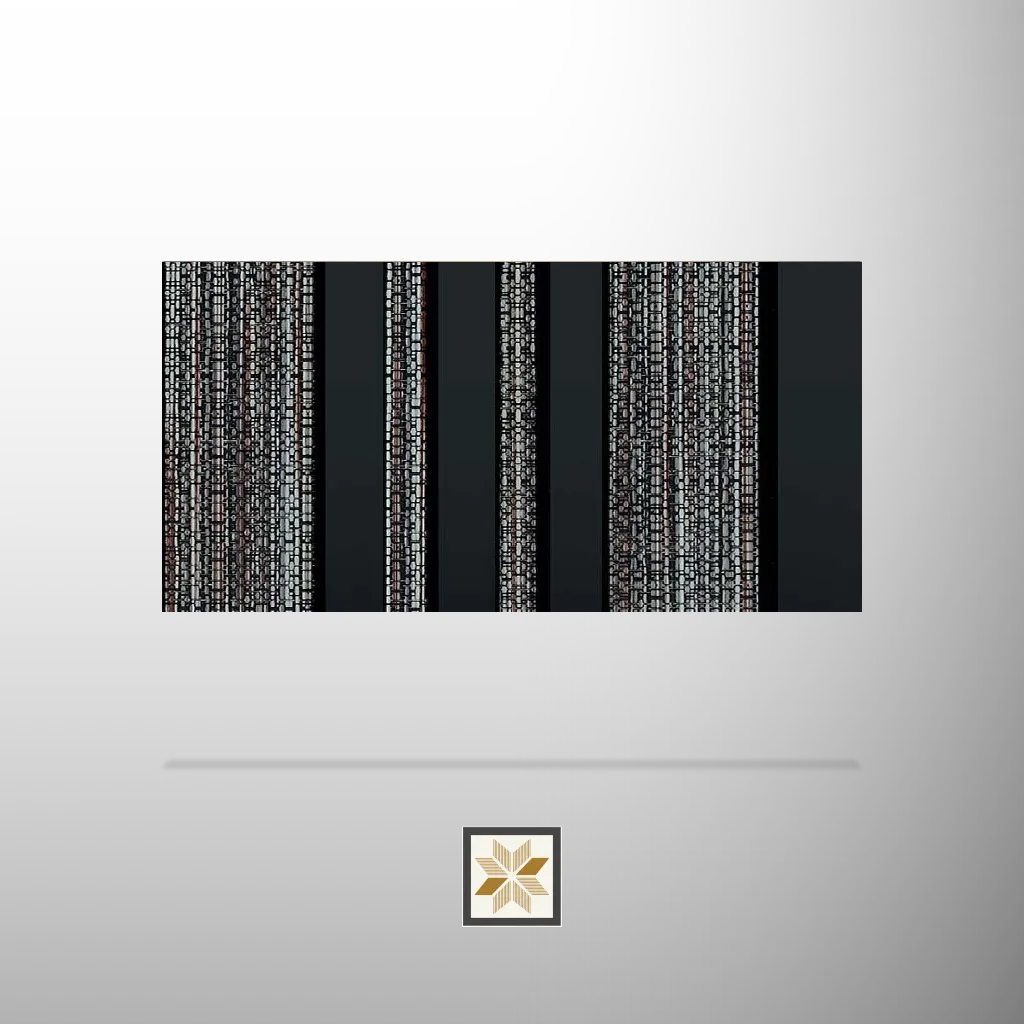 8x0.41 feet | 12 mm Black Patterned louvers (suitable for Ceiling, Hotel, Office, Retail) | LV-20688