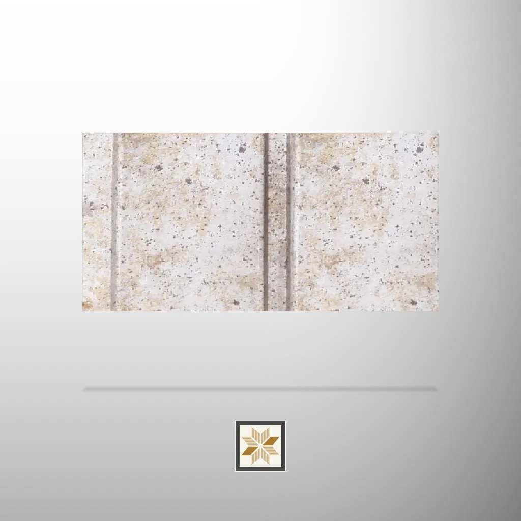 8x0.41 feet | 12 mm Ivory Patterned louvers (suitable for Ceiling, Hotel, Office, Retail) | LV-20691