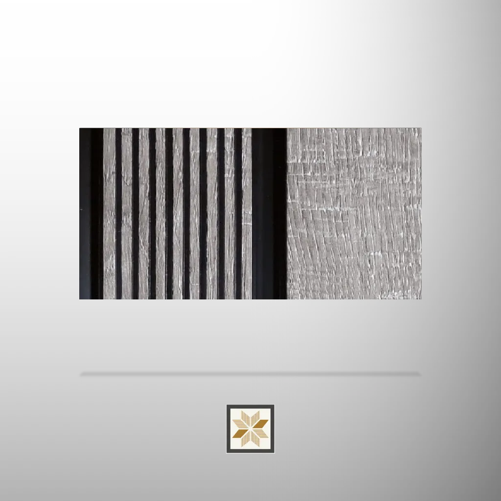 8x0.41 feet | 12 mm Grey Wood louvers (suitable for Ceiling, Hotel, Office, Retail) | LV-20692