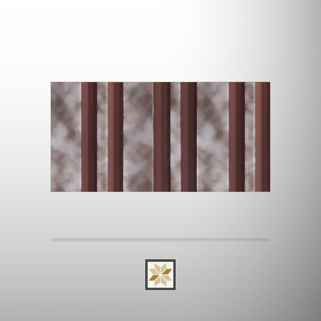 8x0.41 feet | 12 mm Brown Patterned louvers (suitable for Ceiling, Hotel, Office, Retail) | LV-20697