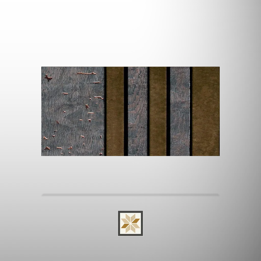 8x0.41 feet | 12 mm Brown Patterned louvers (suitable for Ceiling, Hotel, Office, Retail) | LV-20703