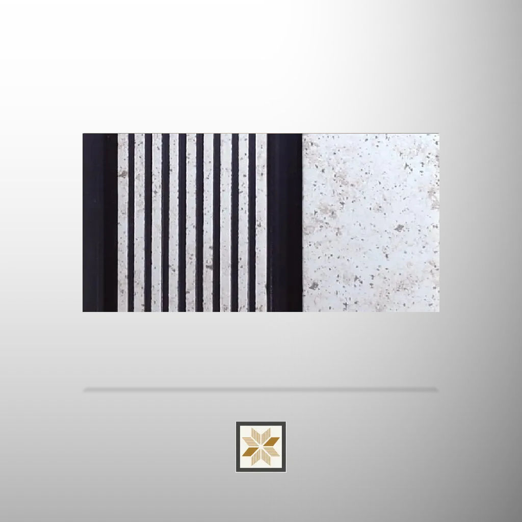 8x0.41 feet | 12 mm White Patterned louvers (suitable for Ceiling, Hotel, Office, Retail) | LV-20709