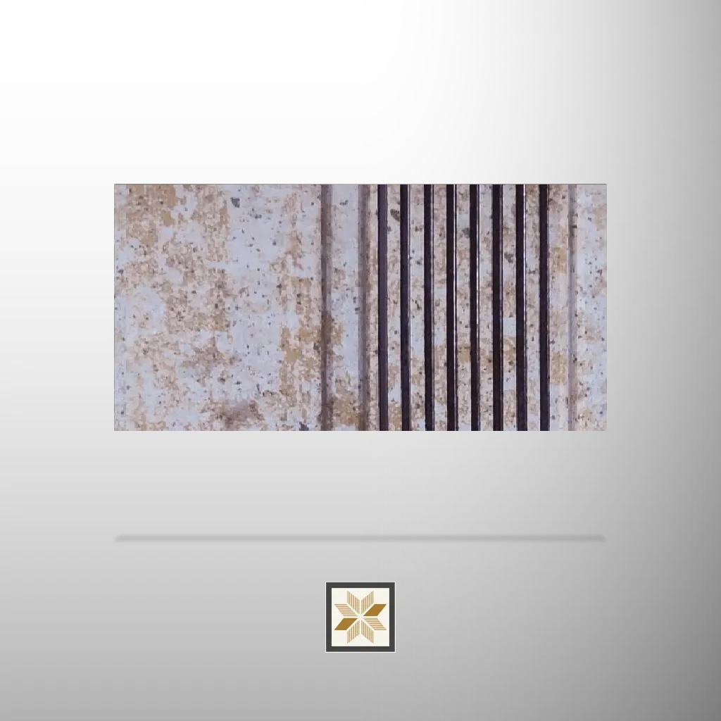 8x0.41 feet | 12 mm Brown Stone louvers (suitable for Ceiling, Hotel, Office, Retail) | LV-20714