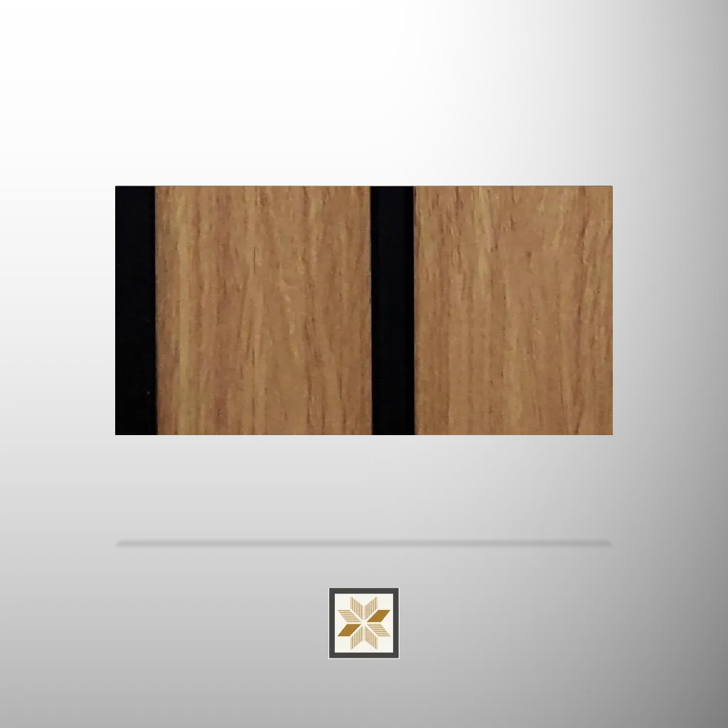 8x0.41 feet | 12 mm Brown Wood louvers (suitable for Ceiling, Hotel, Office, Retail) | LV-20718